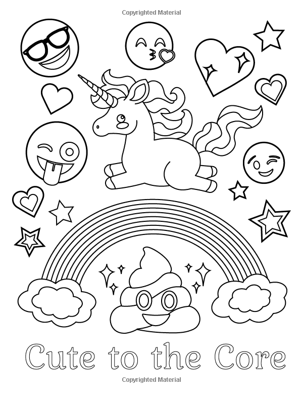 Emoji coloring book of funny stuff cute faces and inspirational quotes awesome designs for boys girls teens adults emoji coloring pages coloring books coloring pages inspirational