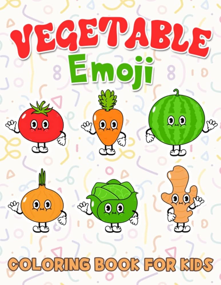 Vegetable emoji coloring book for kids early learning with fruits colouring book kids and toddler for birthday christmas to have fun gifts trejo terrell trejo books