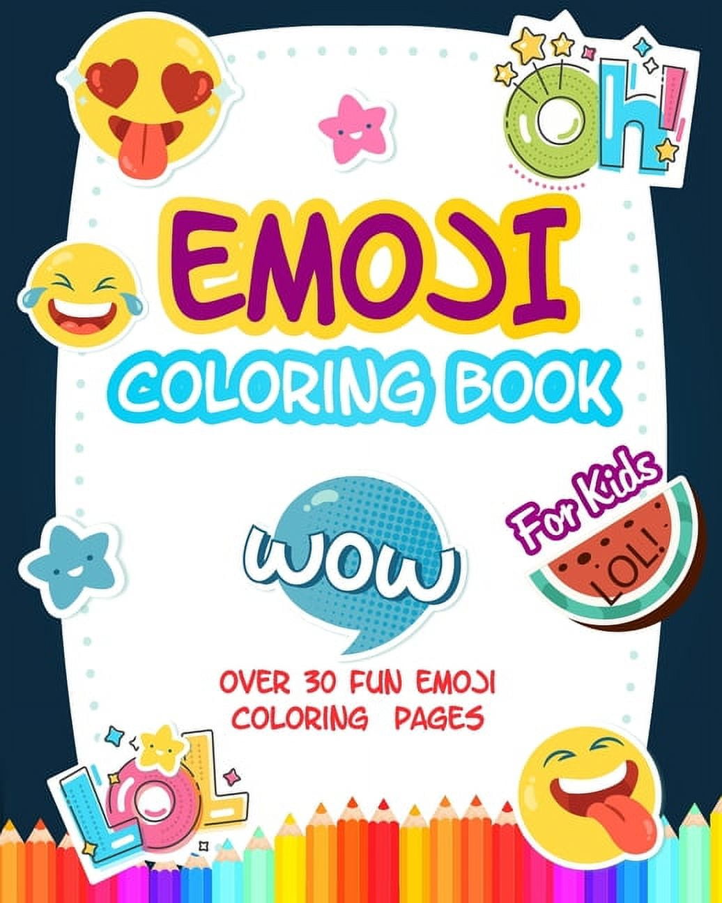 Emoji coloring book for kids over fun emoji coloring pages for kids ages