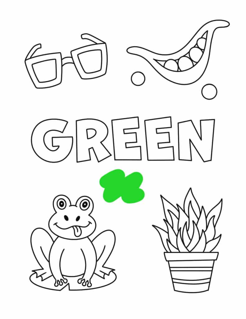 Green color activities and worksheets for preschool â the hollydog blog