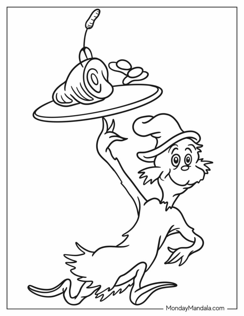 Dr seuss coloring pages free pdf printables