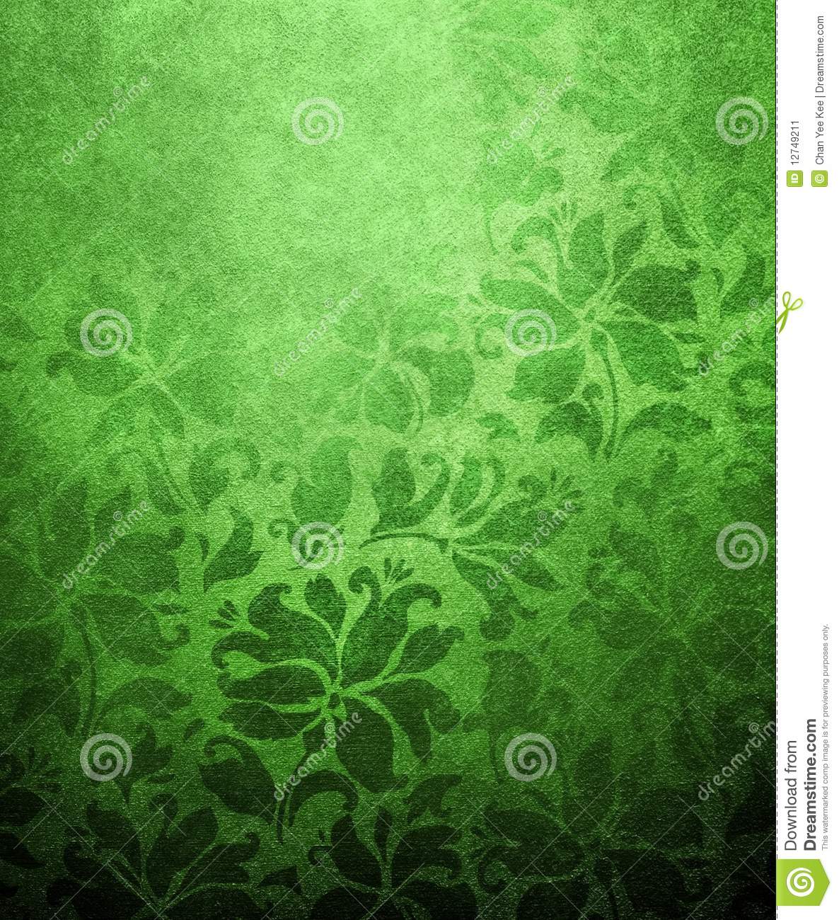 Seamless green floral wallpaper Royalty Free Vector Image