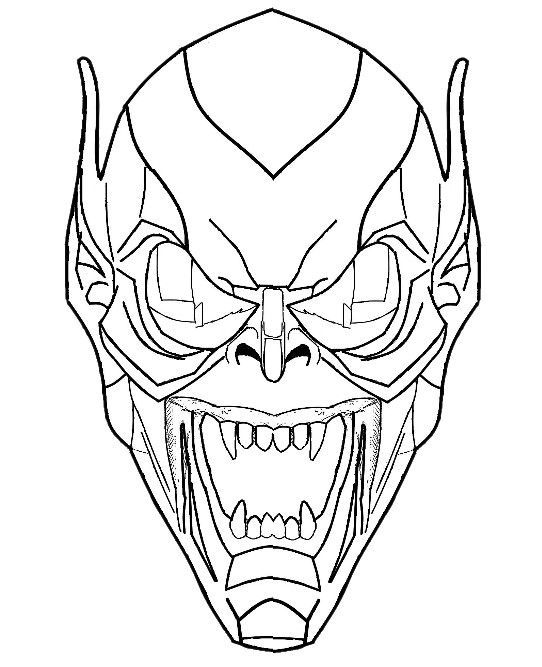 Green goblin helmet sketch lips drawing sketchbook art inspiration sketch book