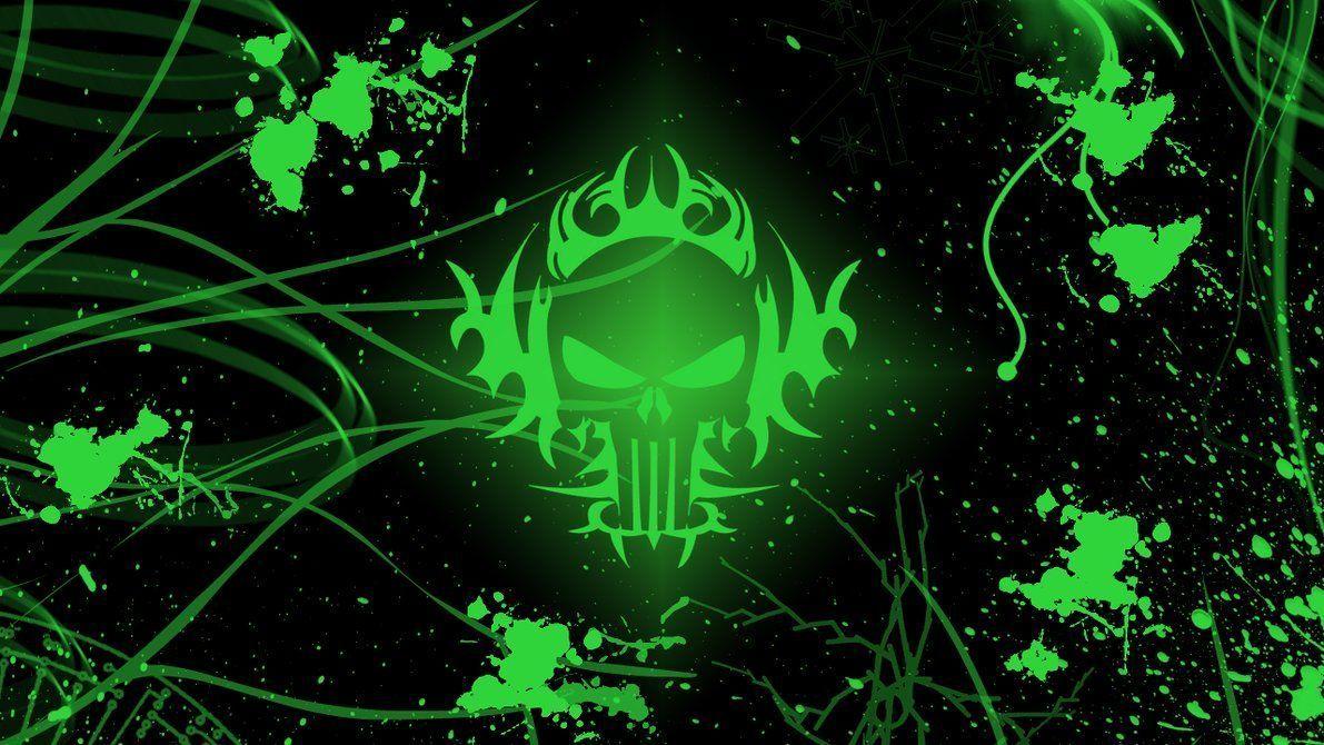 Green skull wallpapers