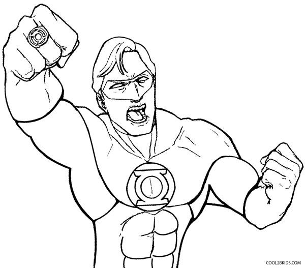 Printable green lantern coloring pages for kids coolbkids coloring pages coloring pages for kids drawing superheroes