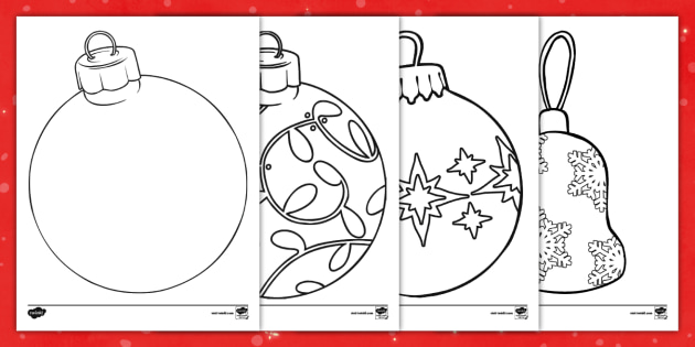 Christmas ornaments coloring sheets holiday resources