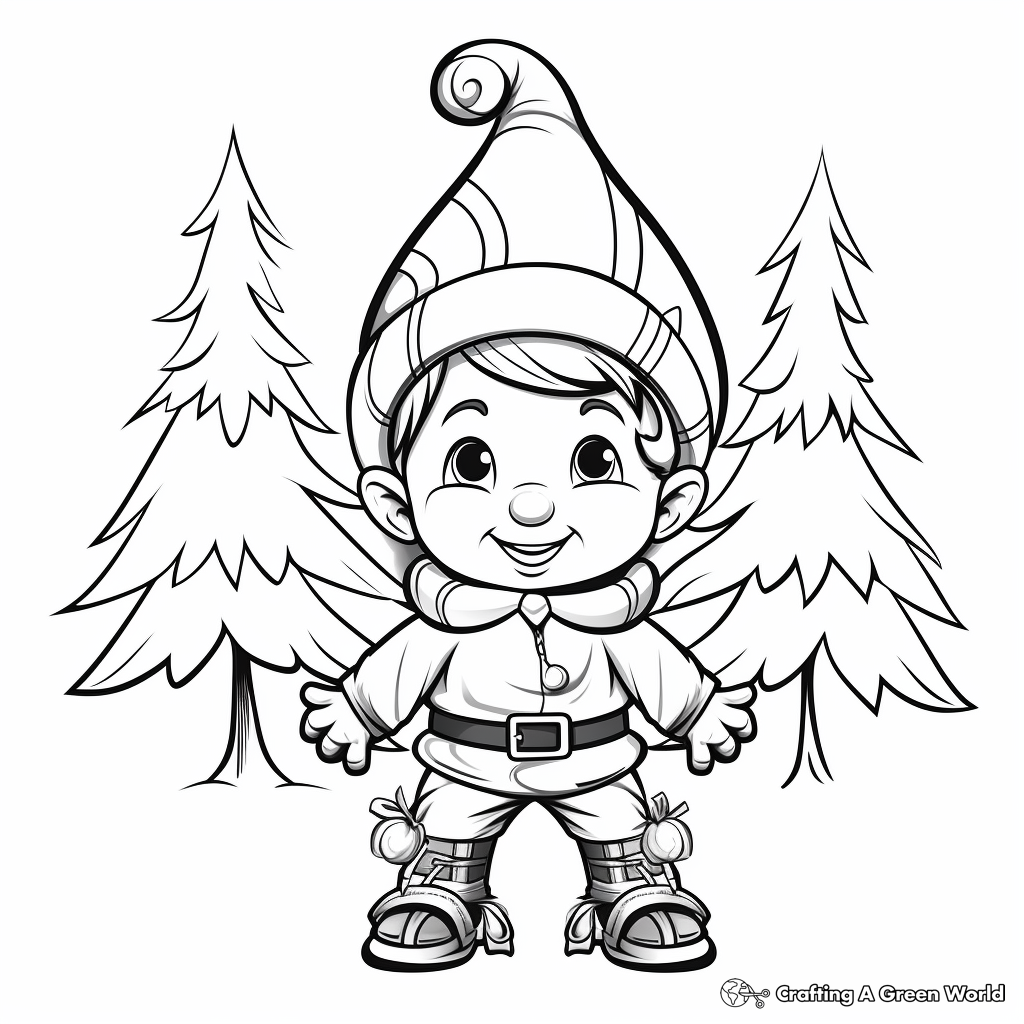 Christmas gnome coloring pages