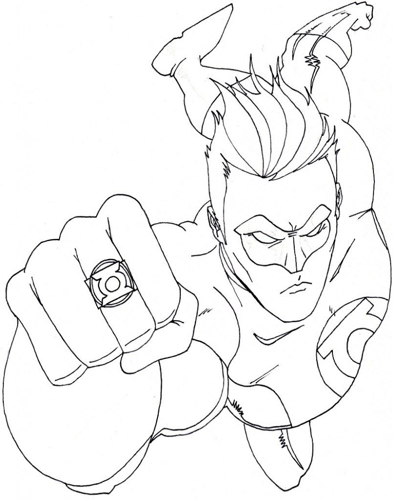 Unleash imagination with green lantern coloring pages