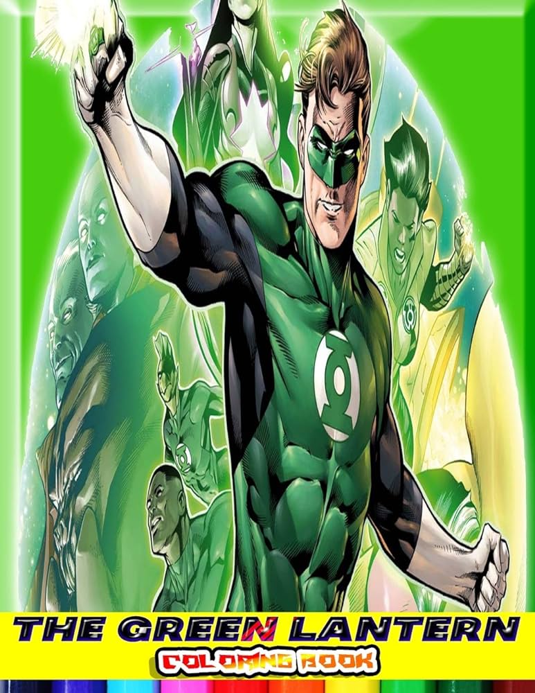 The green lantern coloring book over pages of high quality the green lantern colouring designs for kids and adults new coloring pages it will be fun coloring k books