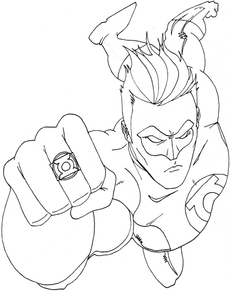 Green lantern coloring pages coloring pages of vian