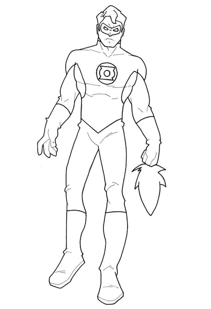 Green lantern coloring pages