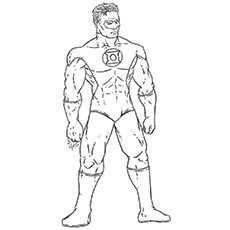 Top green lantern coloring pages for toddlers