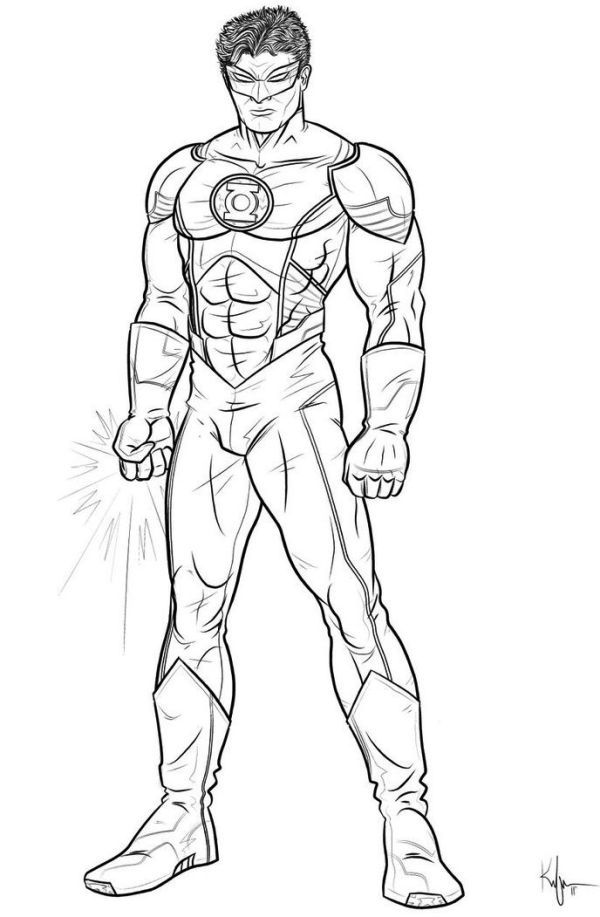 Cool green lantern coloring pages pdf