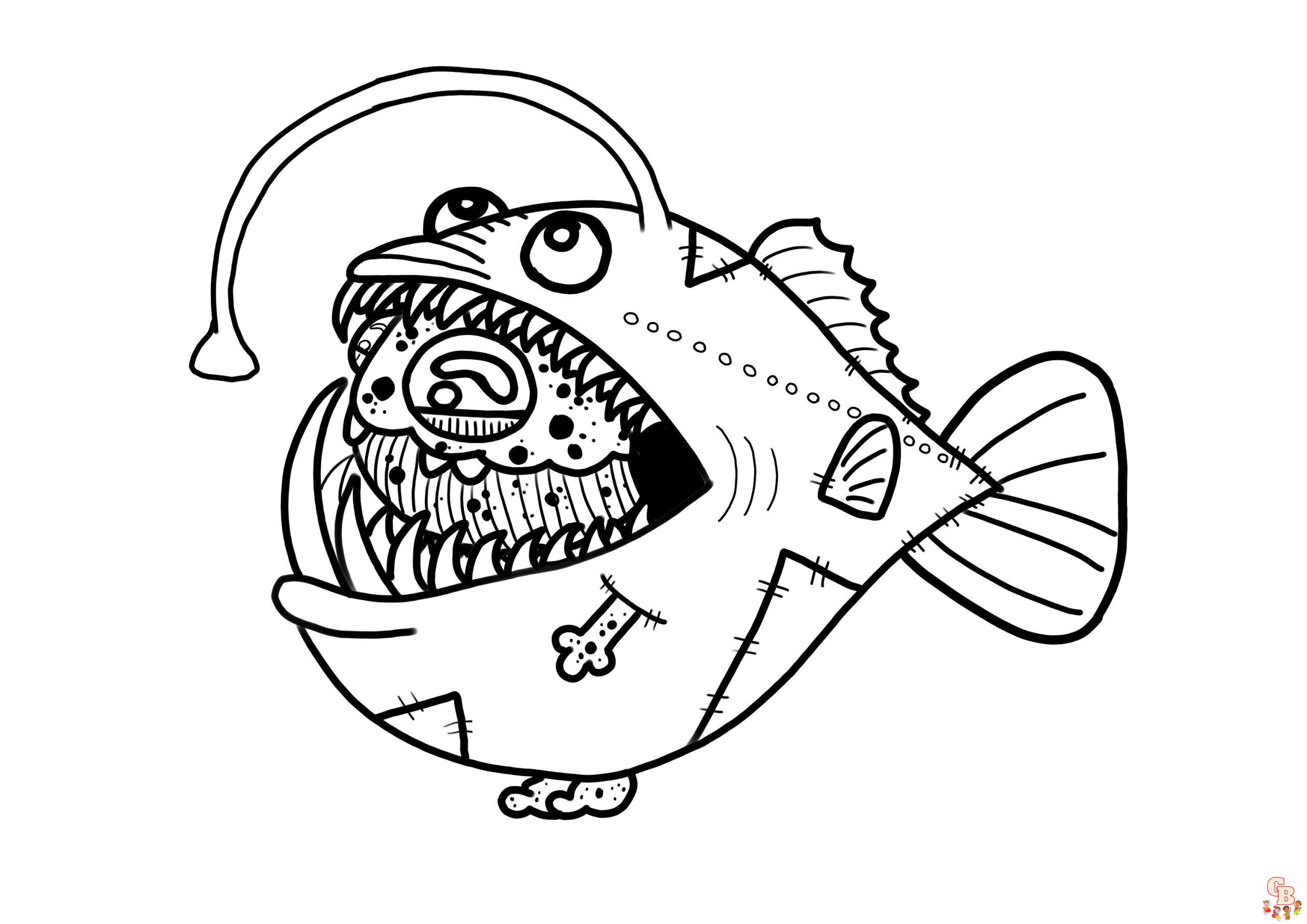 Discover the best angler fish coloring pages for kids