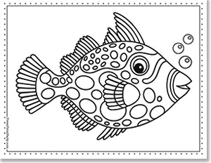 Free printable fish coloring pages for kids of all ages