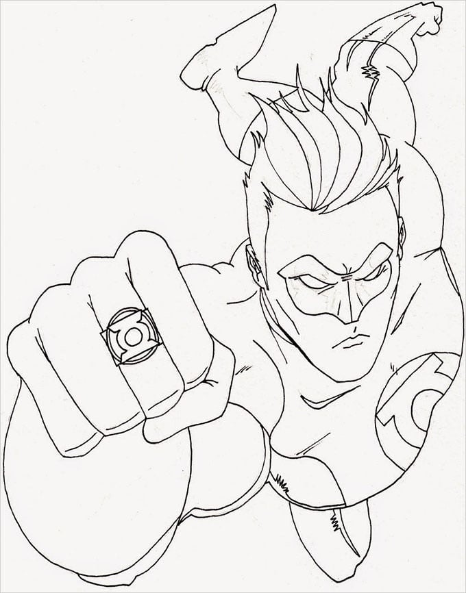 Superhero coloring pages