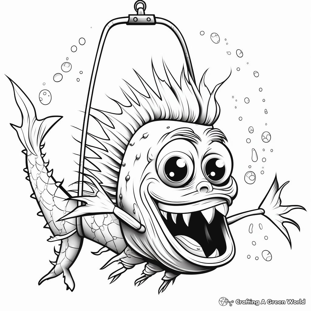 Angler fish coloring pages