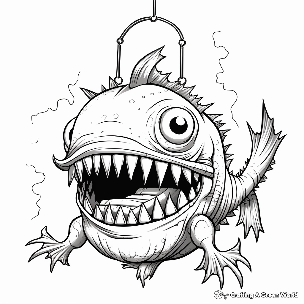 Angler fish coloring pages