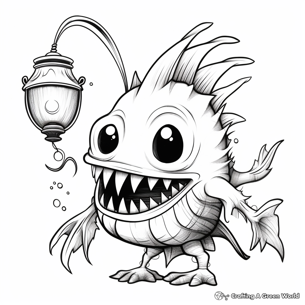 Angler fish coloring pages