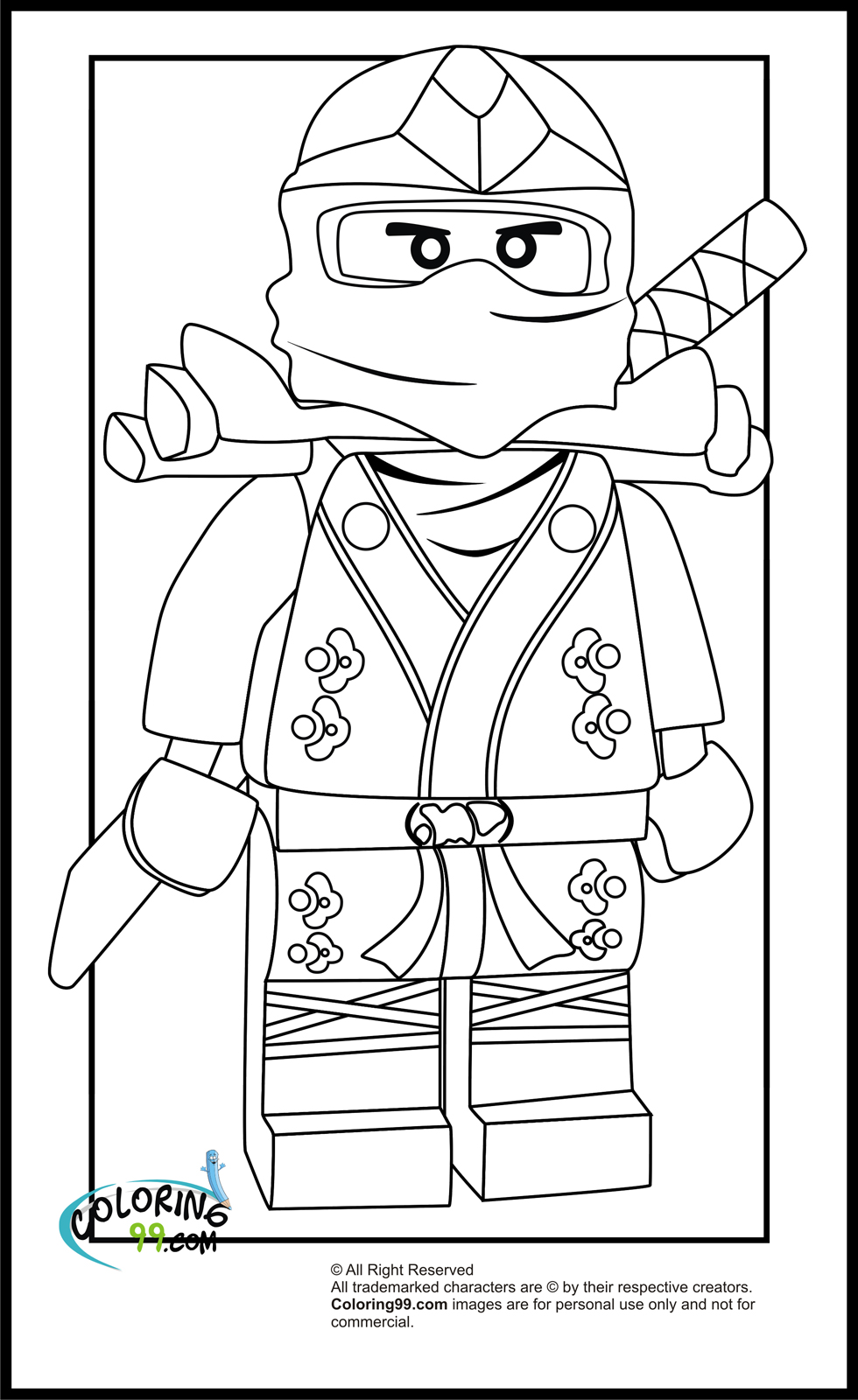 Lego ninjago lloyd the green ninja coloring pages team colors