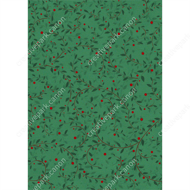 Pattern paper botanical dark green