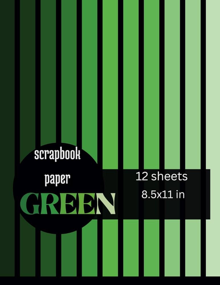 Scrapbook paper book lors green x inches pattern paper for scrapbooking journal origami derative gift scrapbook inna books