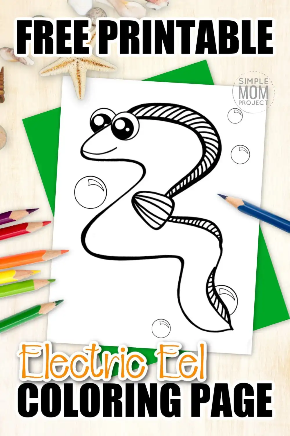 Free printable eel coloring page â simple mom project