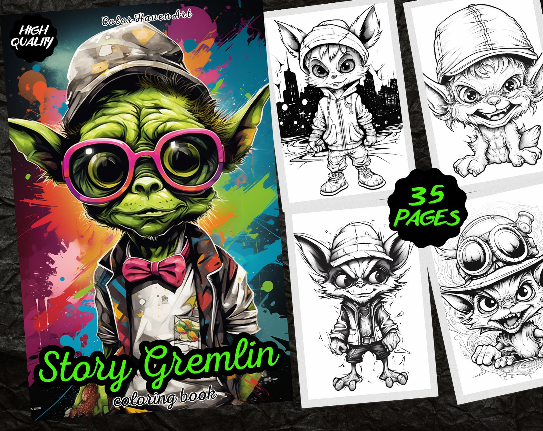 Story gremlin free gift a coloring page beautiful graffiti coloring page printable coloring pages instant download