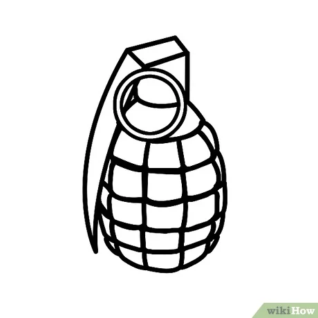 How to draw a grenade steps with pictures