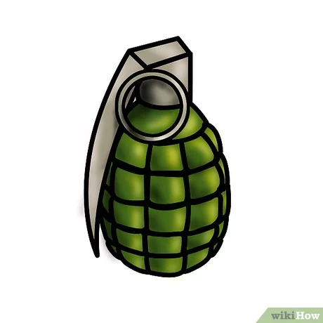 How to draw a grenade steps with pictures