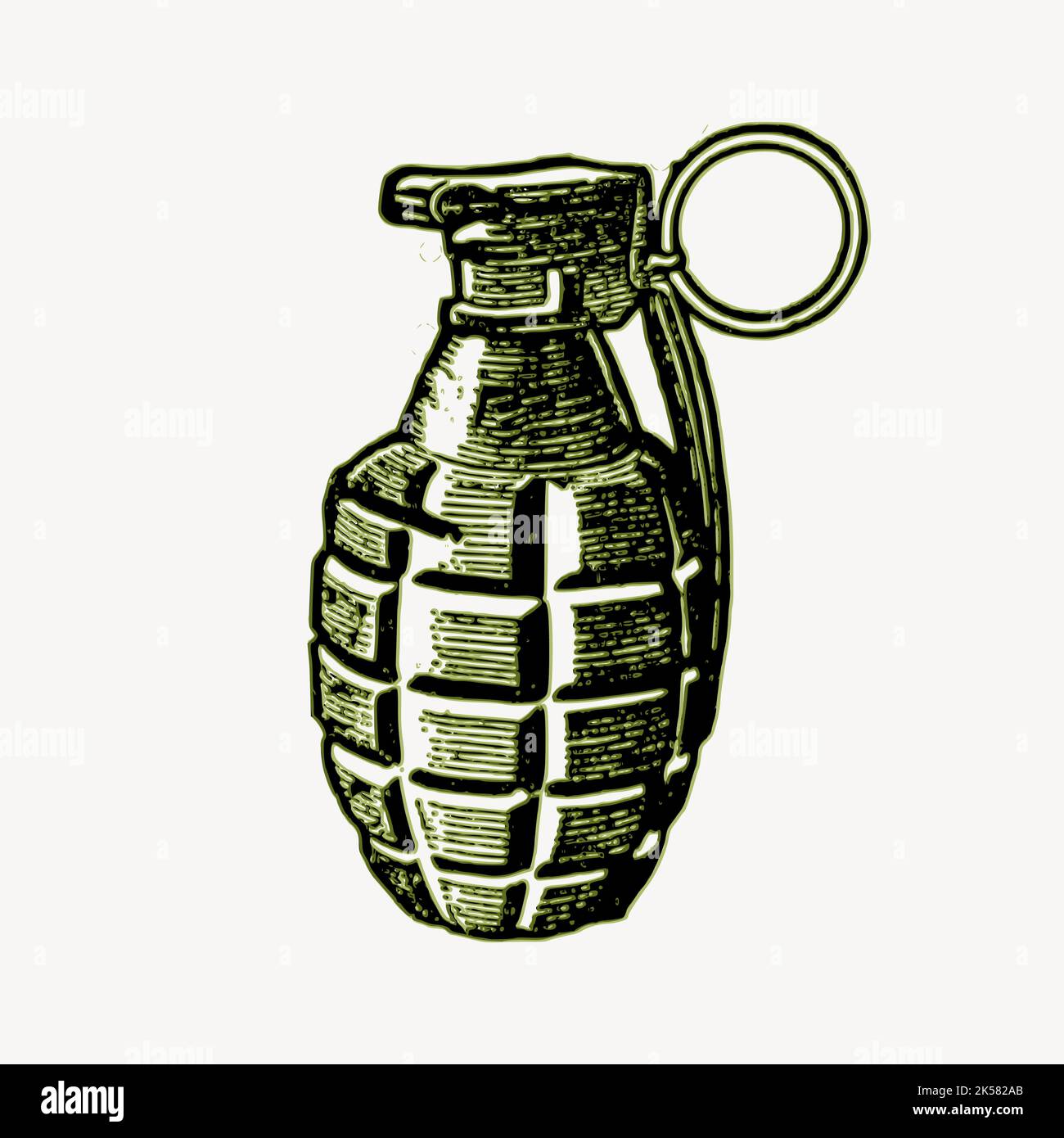 Grenade drawing military weapon illustration vector stock vector image art