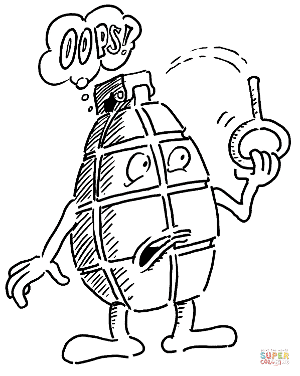 Training grenade coloring page free printable coloring pages