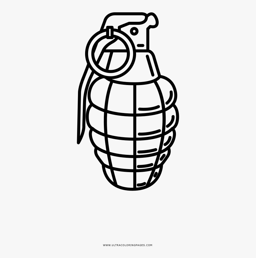 Hand grenade coloring page