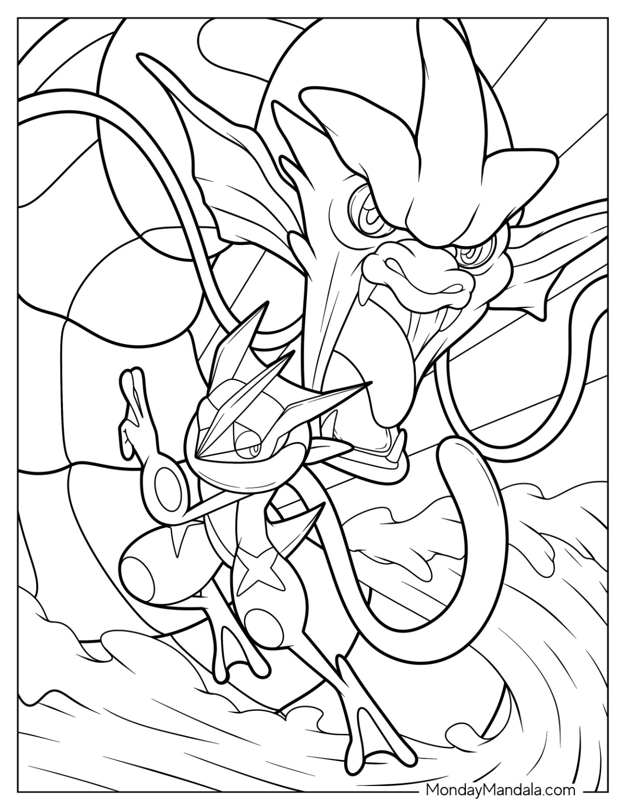 Gyarados coloring pages free pdf printables