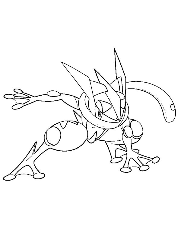 Greninja pokãmon coloring page