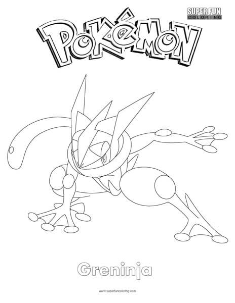 Greninja pokemon coloring page