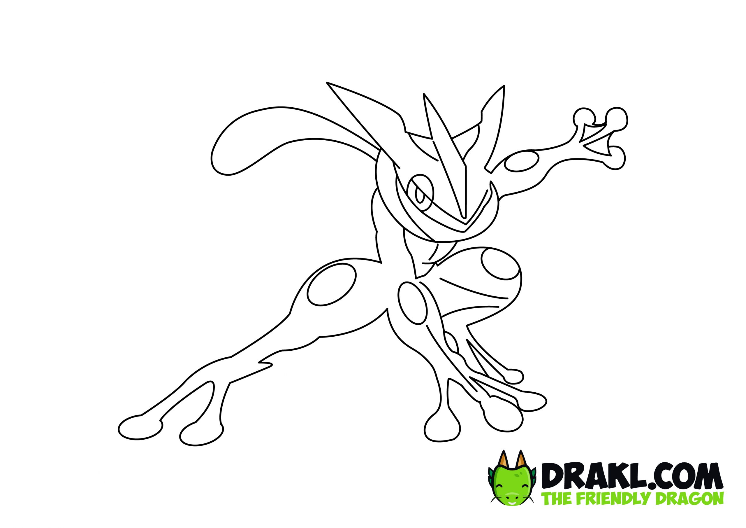 Greninja pokemon coloring page