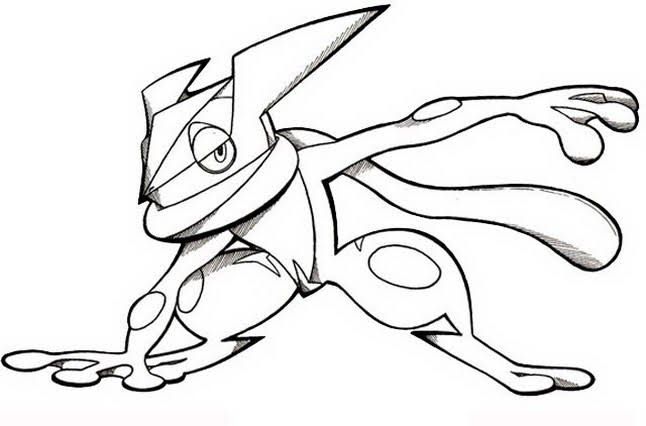 Pokemon greninja drawing pãginas para colorir pokãmon desenho pãginas para colorir da disney