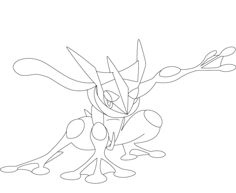 Greninja coloring page free printable coloring pages