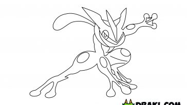 Greninja pokemon coloring page archives