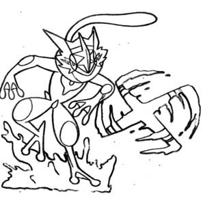 Greninja coloring pages printable for free download