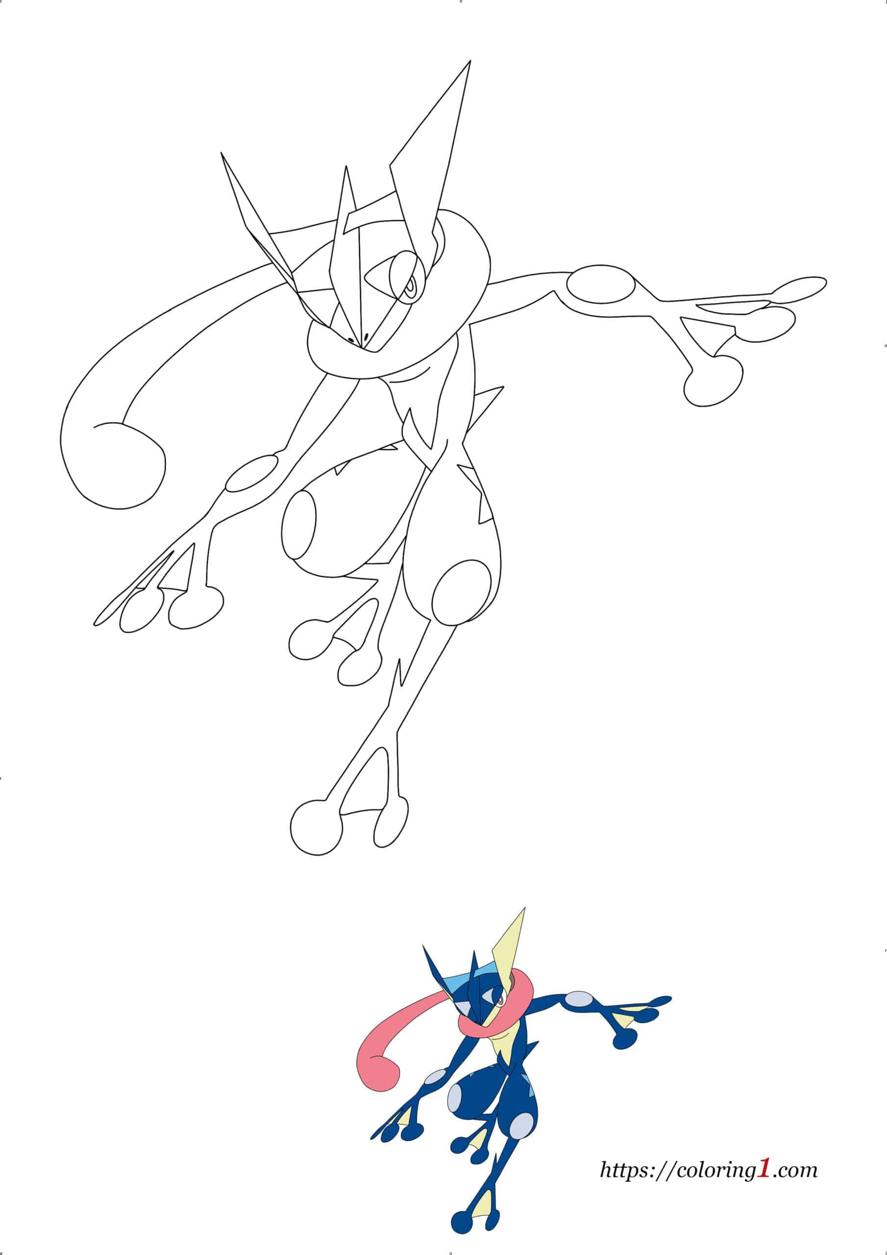 Pokemon greninja coloring pages