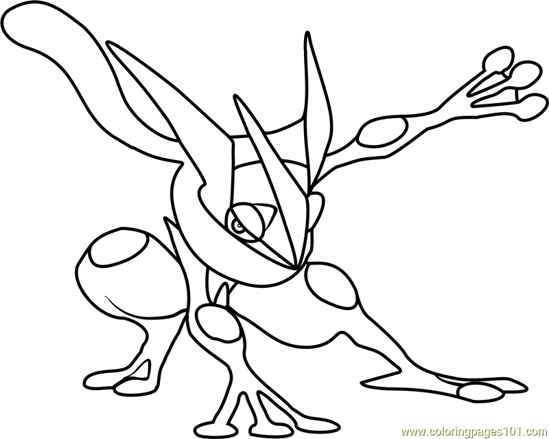 Greninja coloring pages printable for free download