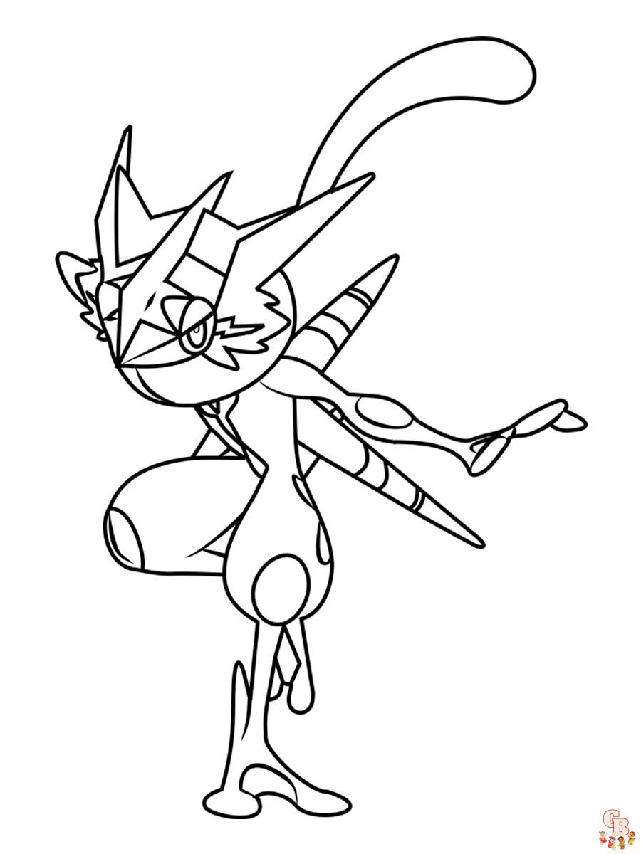 Greninja coloring pages free printable and easy