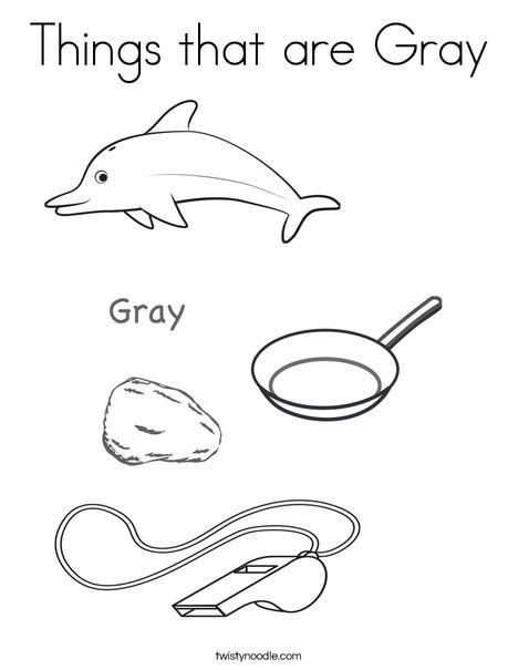 Things that are gray coloring page coloring pages color activities color worksheets