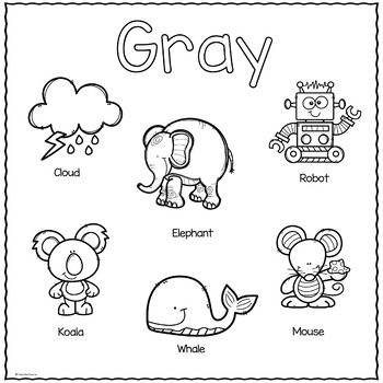 The color gray printable activities color of the week by the confetti teacher