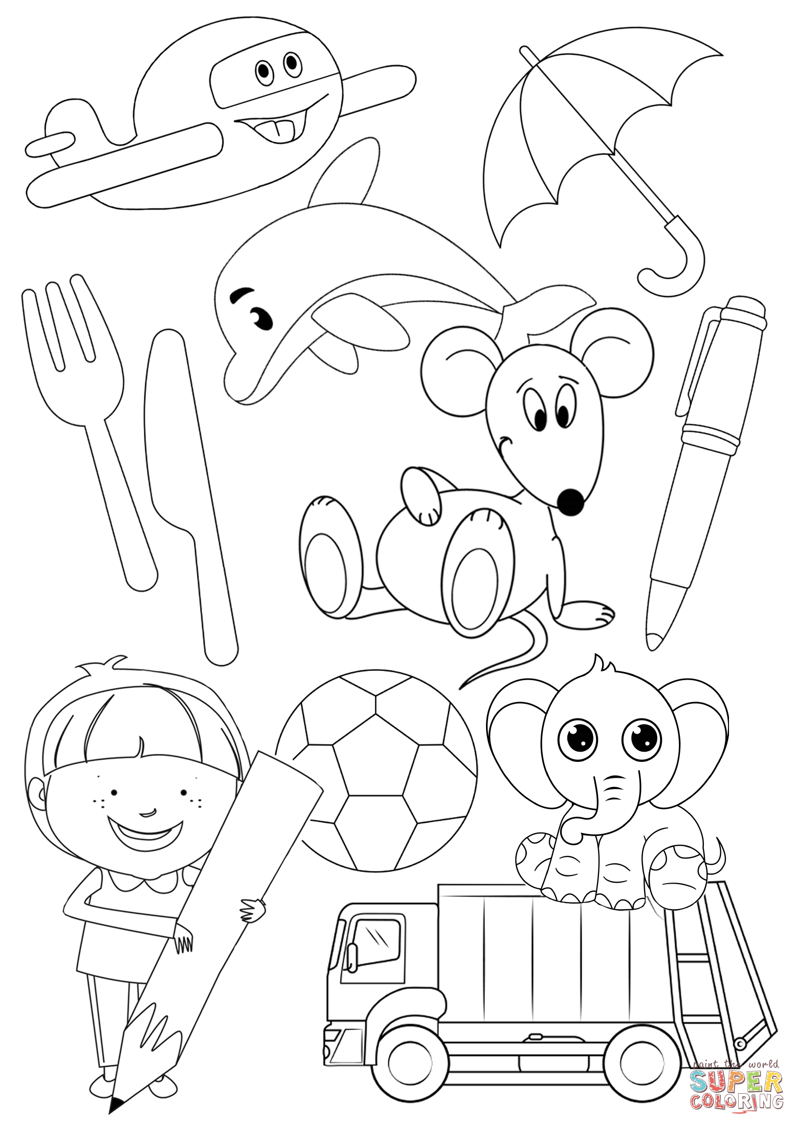 Gray color coloring page free printable coloring pages