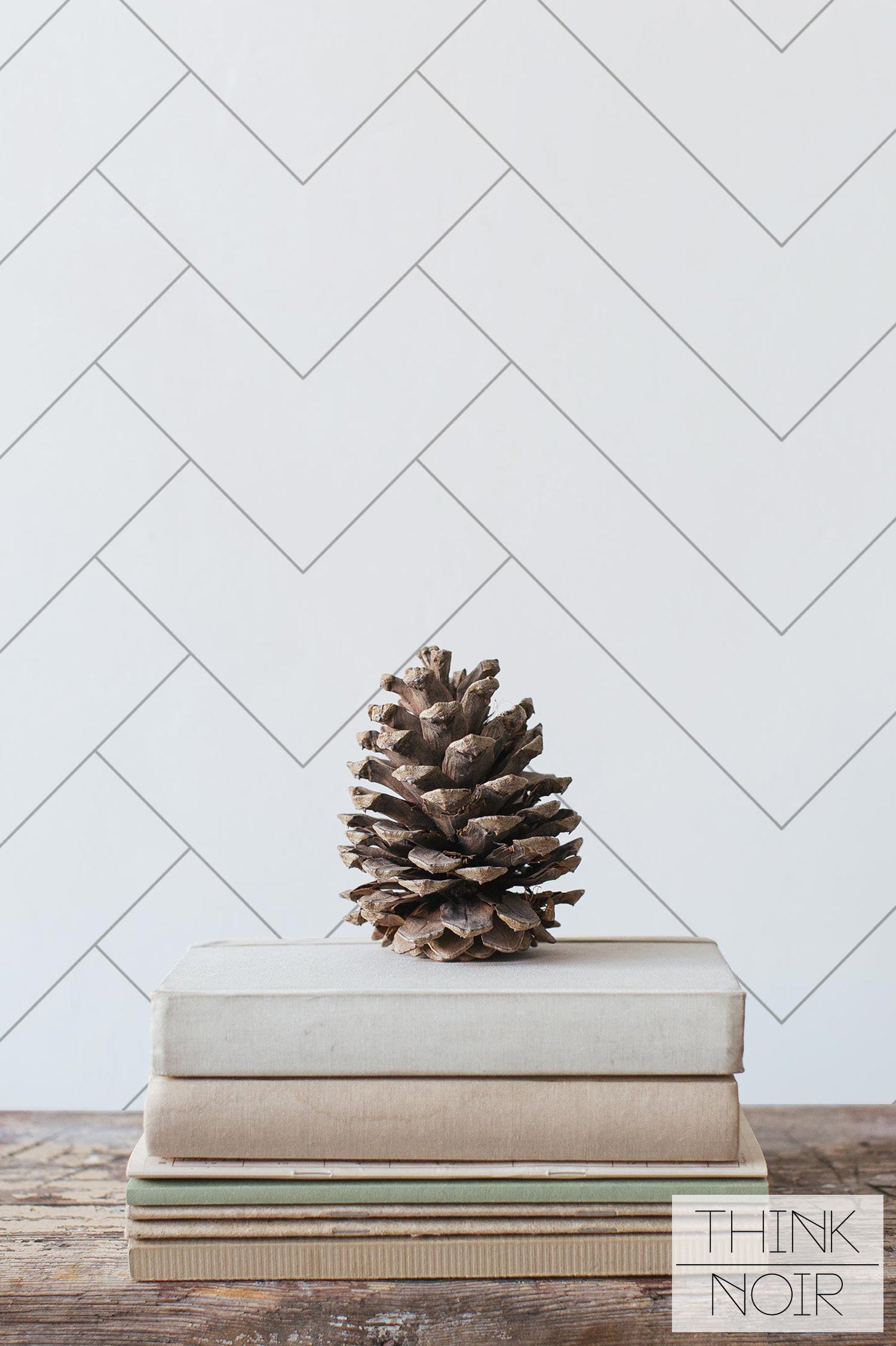 grey herringbone wallpaper