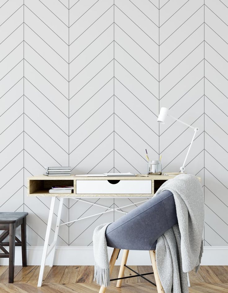 grey herringbone wallpaper