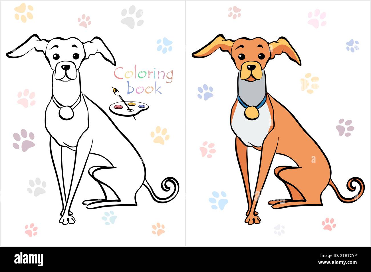 Puppy coloring page hi